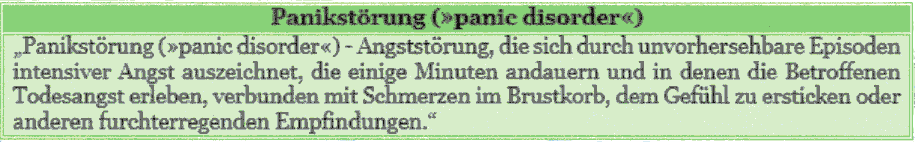 Definition Panikstörung