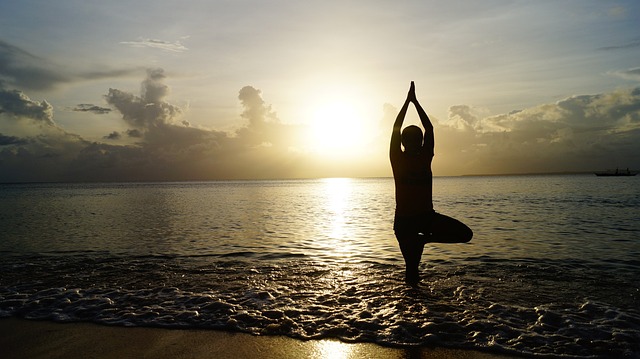 Yoga at the sea